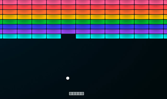 Atari Breakout: Captura de pantalla