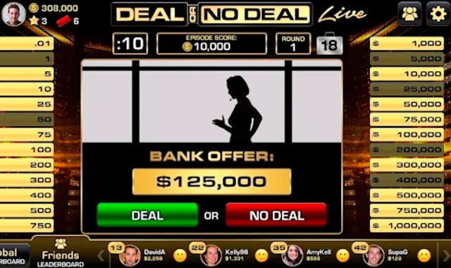 Deal or No deal: Captura de pantalla