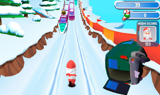 Captura de pantalla de Santa Run