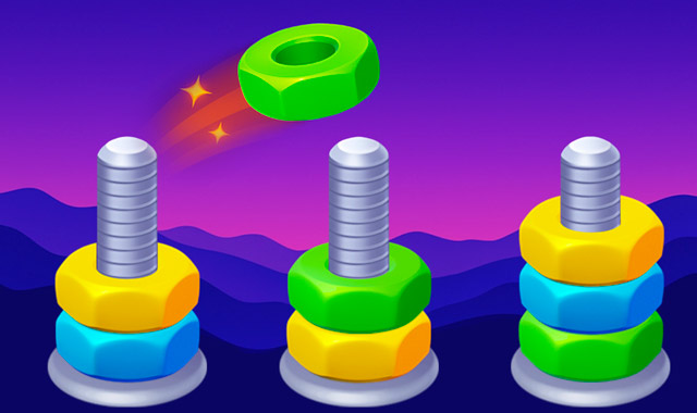 Captura de pantalla del juego Sort Works: Nuts & Order