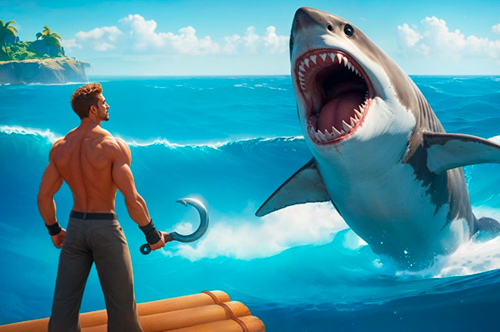 Juego de Supervivencia en una Balsa